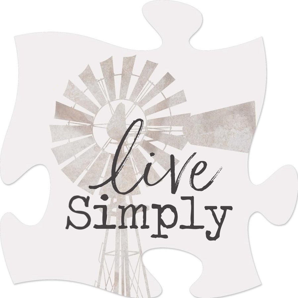 Puzzelstuk 15cm Live simply