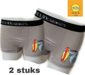 Embrator 2-pack jongens Boxershort licht grijs surf maat 98/104