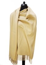cashmere sjaal dames - cashmere sjaal heren - kasjmier sjaal - luxe sjaal - ThannaPhum Luxe Cashmere sjaal beige 70 x 180 cm