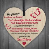 Houten hanger 10x10 cm “So proud”