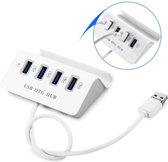 DrPhone 2 in 1 OTG - 4 USB 3.0 poorten – Micro USB Hub + Stand voor Smartphone - Laptop / Tablet / Computer Hub - Wit