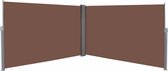 Windscherm uittrekbaar 180x600 cm bruin
