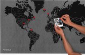 Pinworld by countries mini black 77 x 48cm wereldkaart