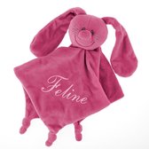 Knuffeldoekje roze met naam | geborduurd | gepersonaliseerd