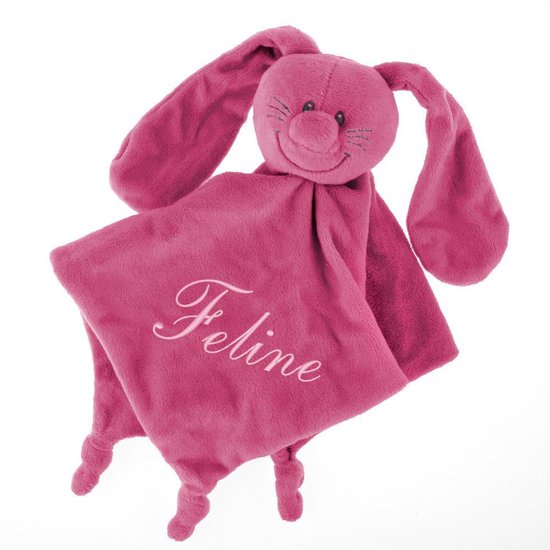 Knuffeldoekje roze met naam | geborduurd | gepersonaliseerd | bol.com