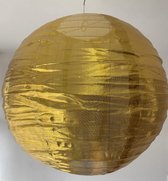 5 x Nylon lampion goud 45 cm - onverlicht - weerbestendig