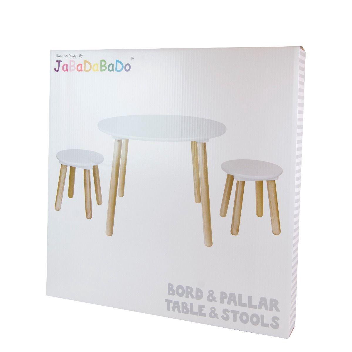 Alice's Garden Table Ronde Et Deux Tabourets Pour Enfants Naturel