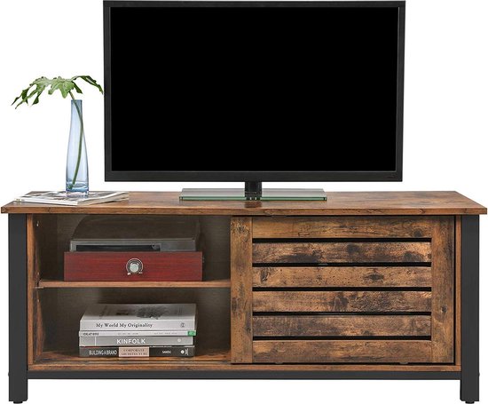 TV in design hout 110x40x45 cm | TV kast met schuifdeuren... |