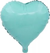 Folieballon hart | Mint | 18 inch | 45 cm | DM-products