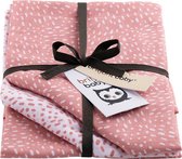 Briljant Baby - Hydrofiele Doeken Minimal Dots (3pack) - Hydrofiele doeken - Pink