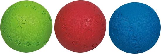 WEPO, hondenspeeltje, natuurlijke rubberen bal met touw, lichtgewicht spinnerbal, ideaal voor puppy, speeltje aan een touw, 7 cm