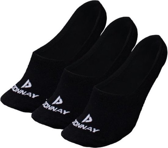 Donnay - Chaussettes Cheville - Footies - 3 Paires - Noir - 43-46