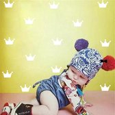 15 Stuks - Kroontje muursticker wit – Muursticker decoratie Kroontje - Tiara – Muurversiering babykamer - Hoge kwaliteit decoratie stickers voor op de muur – Kinderstickers – Stickers voor ki