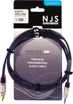 3,5 mm Stereokabel naar 2 x Tulp (RCA) kabel (1,5 Meter)