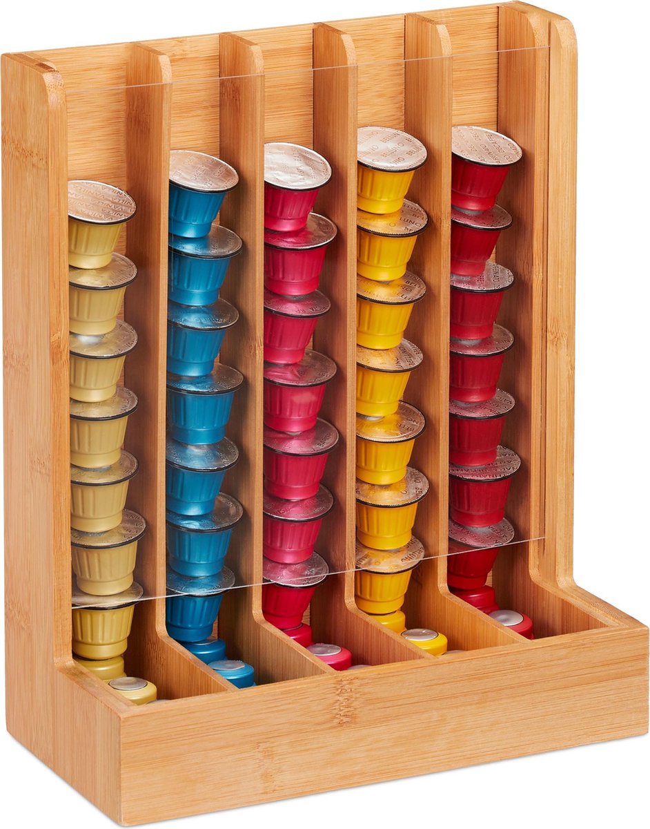 Capsulehouder cups - koffiecuphouder - bamboe