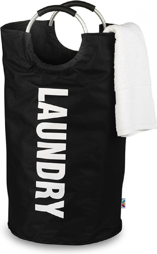 Wonair Wasmand – Waszak – Laundry bag - Wassorteerder - Opvouwbaar – 81L – Zwart