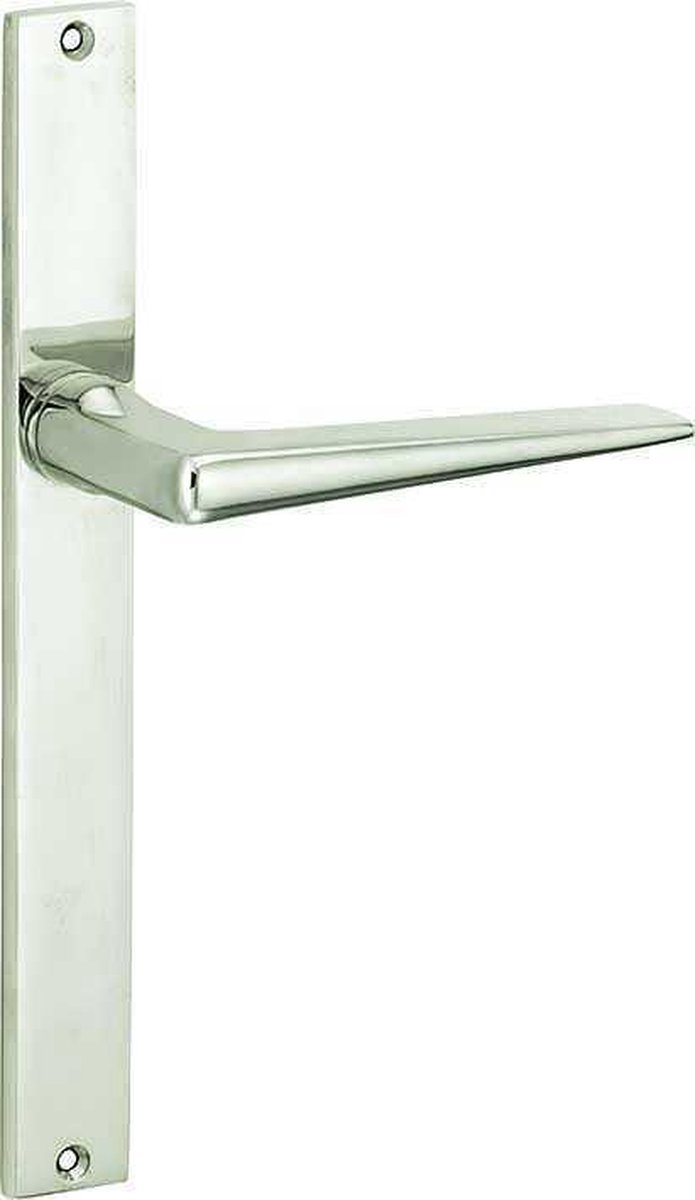 Deurkruk op smalschild Wig/Bauhaus blind glans nikkel