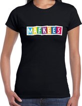 Mafkees fun tekst t-shirt zwart dames M