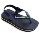 Havaianas Baby Brasil Logo Unisex Slippers - Marine/Yellow Citric - Maat 22