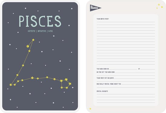 Milestone - Zodiac Poster Card - Pisces van Mi — afbeelding 4