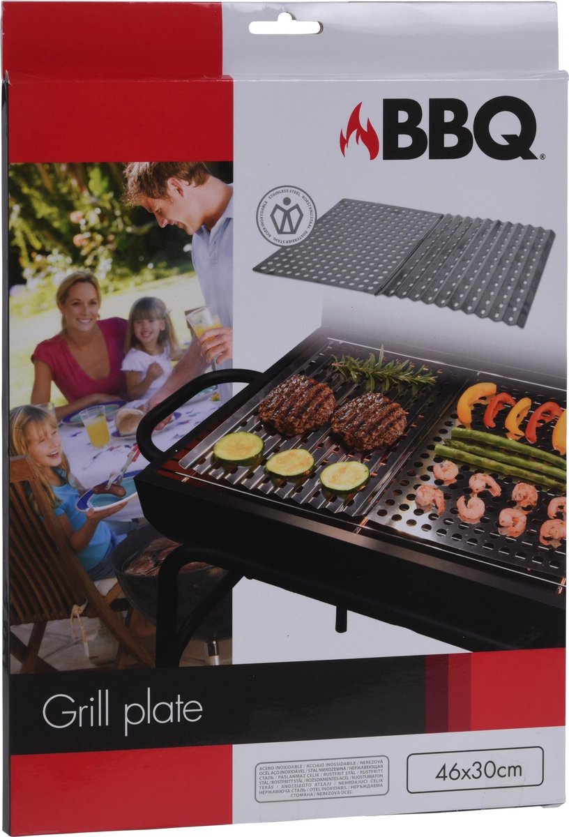 BBQ Barbecue RVS grillplaten - 2 stuks