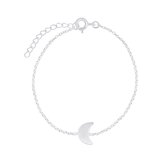 Joy|S - Zilveren maan armband Luna 15 cm + 3 cm