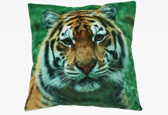 Woon sierkussen tijger print 35 x 35 cm - Tijgerprint dierenkussen - Kinderkamer accessoires