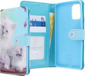 Samsung Galaxy S20+ Bookcase hoesje - CaseBoutique - Poezen Poezen / Katten print - Kunstleer