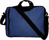 Schoudertas voor laptop/documenten 15.6 inch kleur donker blauw