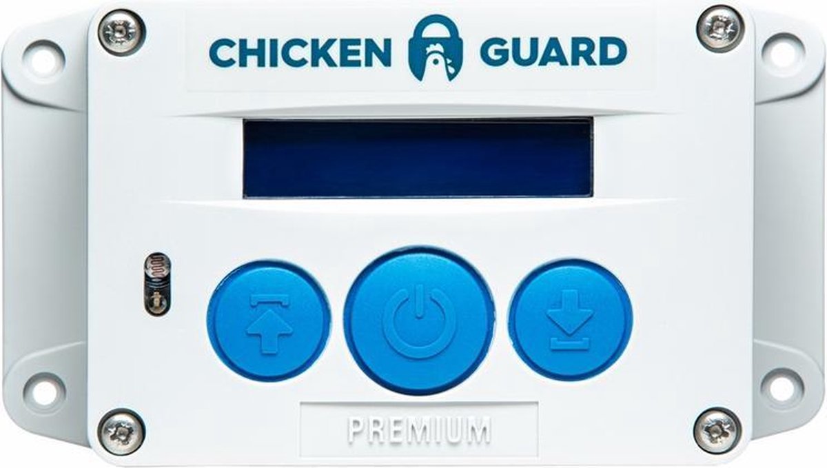 Chickenguard Premium - Automatische hokopener op batterijen - met ingebouwde timer en lichtsensor + zelfsluitende deur - Chickenguard