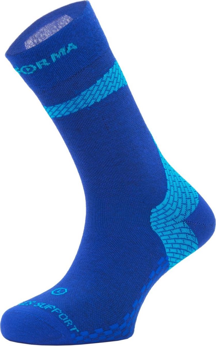 Enforma Achilles Support Compressiekousen - Tape Kinesiologie Tapesokken - Medium Compressie - Blauw - Maat M (39-41)