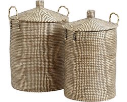 Opbergmand Nordal Large - 1 Grote Mand-Mand Nordal-Zeegras mand-naturel