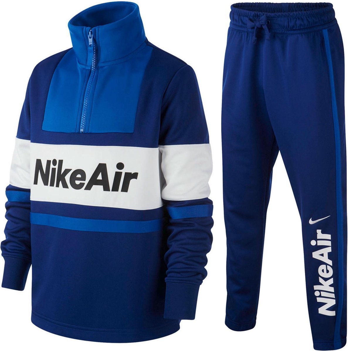 Nike Sportswear Air Trainingspak - Maat L - Unisex - donker blauw/blauw/wit  Maat... | bol