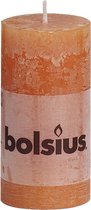 Bolsius Rustieke Stompkaarsen - 10x5cm - Oranje - 3 Stuks