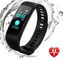 Optible Sante | Hartslagmeter | Bloeddrukmeter | Saturatiemeter | Calorieteller | Waterdicht | zuurstofmeter | Afstandsmeting |zwart | Watch