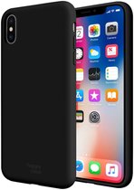 HappyCase Apple iPhone X(S) Siliconen Back Cover Hoesje Zwart