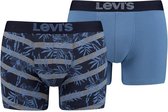 Levi's 2-pack boxershort striped hello hawai - blauw