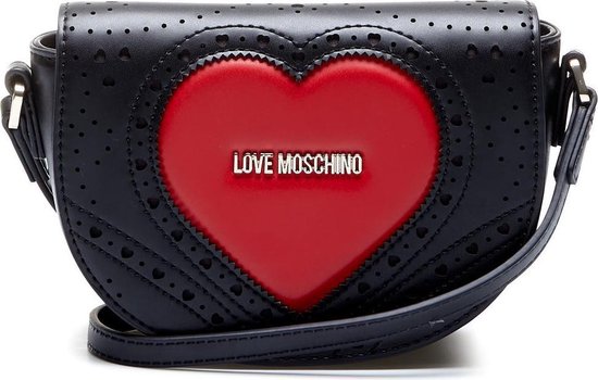 Ik denk dat ik ziek ben vertrekken boekje Love Moschino Dames Tas - Zwart-rood | bol.com