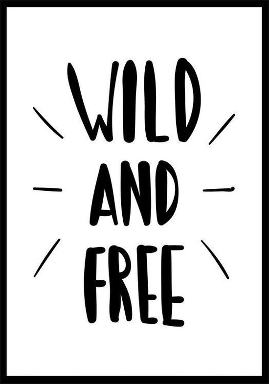 Wild and Free Kinderposter