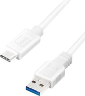 LogiLink CU0174, 1 m, USB A, USB C, USB 3.2 Gen 1 (3.1 Gen 1), 5000 Mbit/s, Blanc