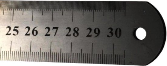 nerveus worden Slang catalogus Liniaal metaal 30 cm - meetlat 30 cm - centimeter - stevige liniaal |  bol.com