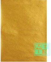 Inpakpapier Kraftpapier Milieupapier Goud Uni- Breedte 70 cm - m lang - Breedte 70 cm