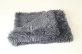 Couverture de luxe pour chien pelucheux - 100x75 cm - Moelleux - Chien - Couverture en fourrure - Couverture moelleuse - L - Anthracite