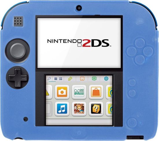 Silicone Bescherm Hoes geschikt voor Nintendo 2DS Blauw