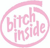 Roze Bitch inside sticker