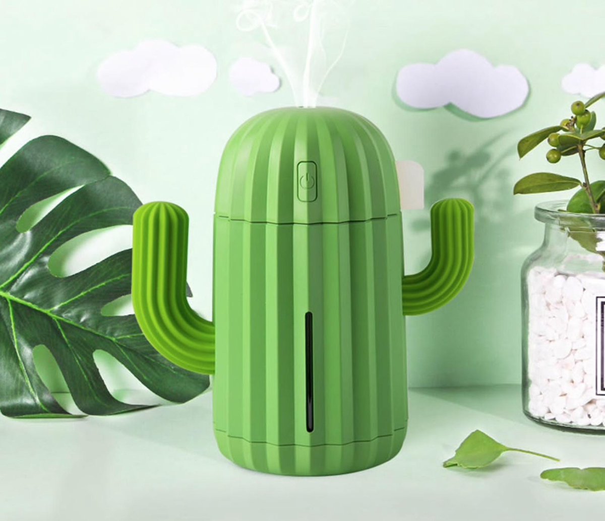 Kleine Luchtbevochtiger Cactus. Mooie Luchtbevochtiger. Design Luchtbevochtiger 340 ml. Sinterklaascadeau voor dame, Sinterklaas cadeau voor meisje.
