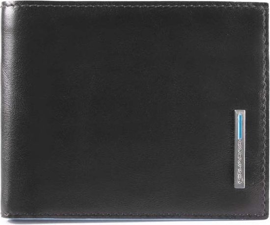 Piquadro Blue Square Men's Wallet With Coin Case Black