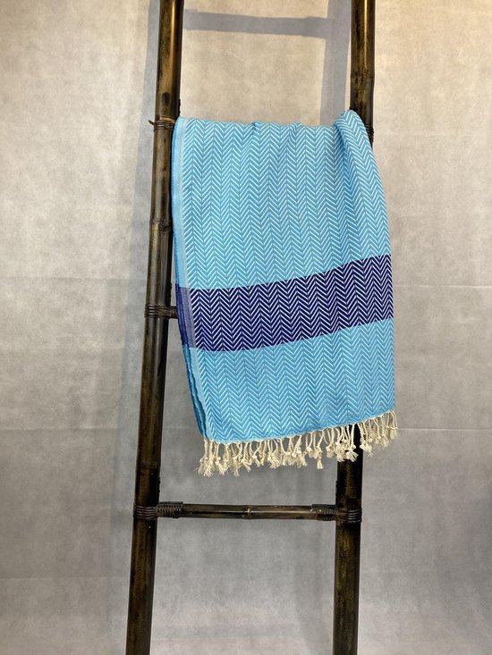 Hamamdoek | Arrow | Aqua Blauw | 100 x 180 CM | Strand | Sauna / Wellness | Vakantie | Thuis