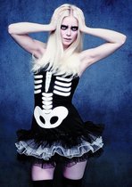 Sexy halloween skelet kostuum voor dames - Verkleedkleding - Large (44-46)