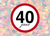 Papieren Placemats "40 jaar verjaardag" 50 stuks (30x42cm)